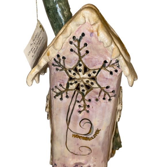 Christmas Vintage Snowflake Tower House Heather Goldminc Ceramic Art Clayworks - Picture 4 of 16